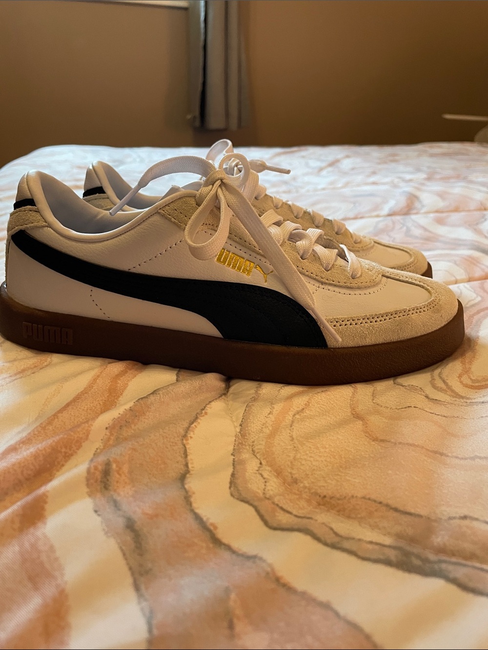 Puma White, Black & Gum Low-Top Sneaker